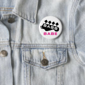 Vrouw Bass Player Ronde Button 5,7 Cm (In situ)
