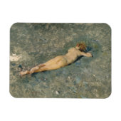 Vrouw Beauty Zonnebaden op het strand bij Portici Magneet (Horizontaal)