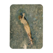 Vrouw Beauty Zonnebaden op het strand bij Portici Magneet (Verticaal)