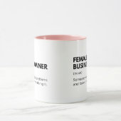 Vrouw Bedrijfseigenaar Funny Ondernemer Vrouw Mok (Midden)