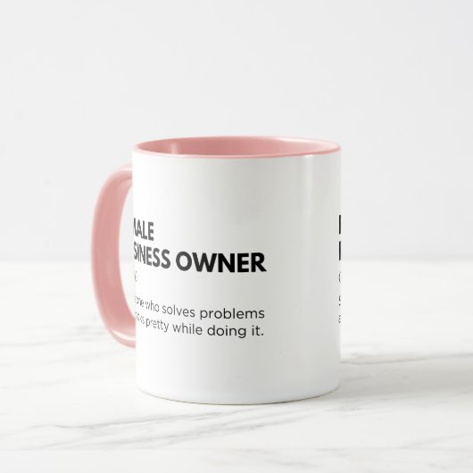 Vrouw Bedrijfseigenaar Funny Ondernemer Vrouw Mok (Voorkant links)