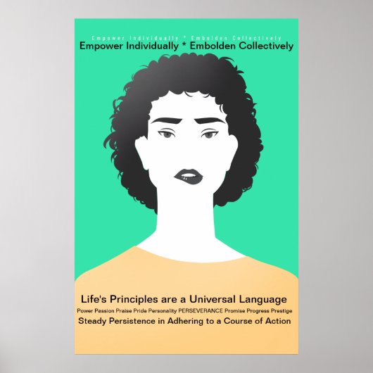 Vrouw: Beginselen van het leven — doorzettingsverm Poster (Voorkant)