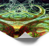 Vrouw Belly Dancer met ster Poster (Hoek)