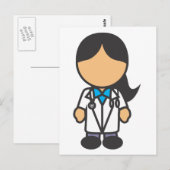 Vrouw Beroepsopleiding medische arts Briefkaart (Voorkant / Achterkant)