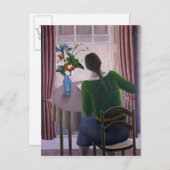 Vrouw bij Venster 1998 Briefkaart (Voorkant / Achterkant)