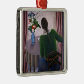 Vrouw bij Venster 1998 Metalen Ornament (Rechts)