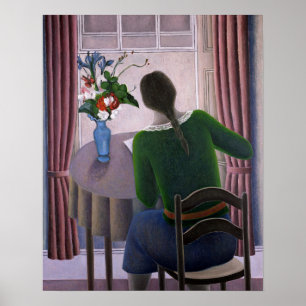 Vrouw bij Venster 1998 Poster