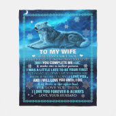 Vrouw Blanket Wolf, Gepersonaliseerd voor Mijn Vro Fleece Deken (Voorkant)