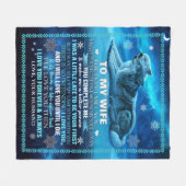 Vrouw Blanket Wolf, Gepersonaliseerd voor Mijn Vro Fleece Deken (Voorkant (Horizontaal))