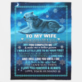 Vrouw Blanket Wolf, Gepersonaliseerd voor Mijn Vro Fleece Deken (Voorkant)