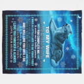 Vrouw Blanket Wolf, Gepersonaliseerd voor Mijn Vro Fleece Deken (Voorkant (Horizontaal))