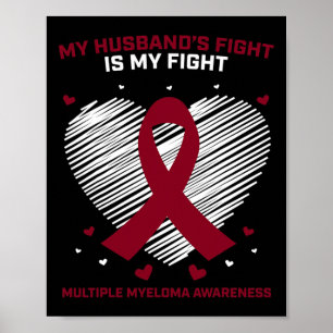 Vrouw Bloedkanker Fighter Man Multipel Myeloom Poster