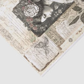 Vrouw Bloemen Motief Decoupage Tissuepapier (Detail)