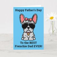 Vrouw Blue Merle French Bulldog Vaderdag Card