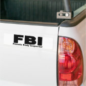 Vrouw Body Inspecteur Bumpersticker (Op Truck)