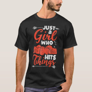 Vrouw Boxer, een meisje dat er alleen maar in zit T-shirt