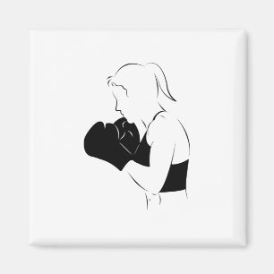 Vrouw Boxer Magneet