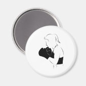 Vrouw Boxer Magneet (Voorkant / Achterkant)