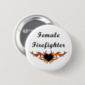 Vrouw brandweerman Tattoo Ronde Button 5,7 Cm (Voorkant /achterkant)