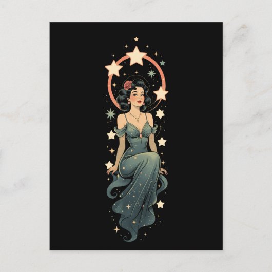 vrouw briefkaart (Voorkant)