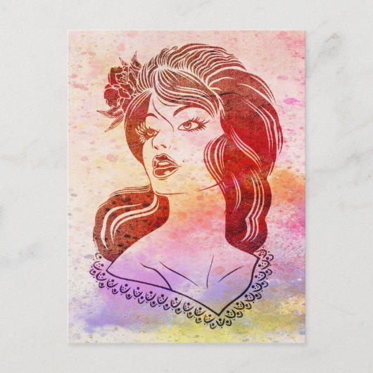 Vrouw Briefkaart (Voorkant)