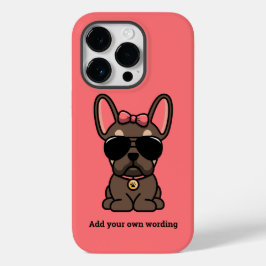 Vrouw Brown Tan French Bulldog Case-Mate iPhone 14 Pro Hoesje