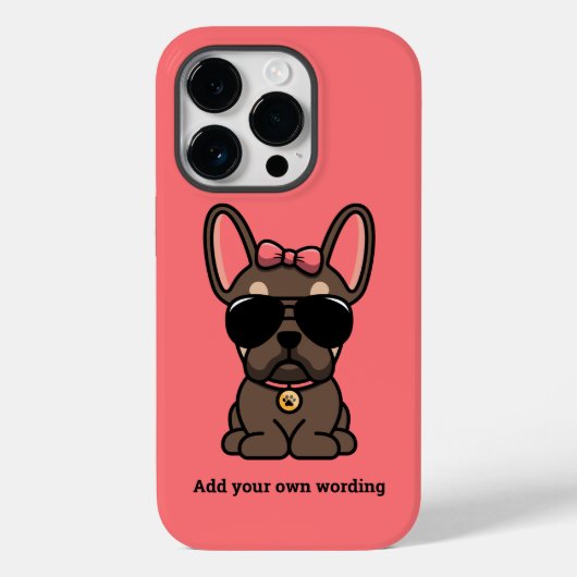 Vrouw Brown Tan French Bulldog Case-Mate iPhone Case (Achterkant)