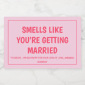 Vrouw Bruids Aangepaste Kaars met Bericht Gift voo Voedselcontainer Etiket (Enkel label)