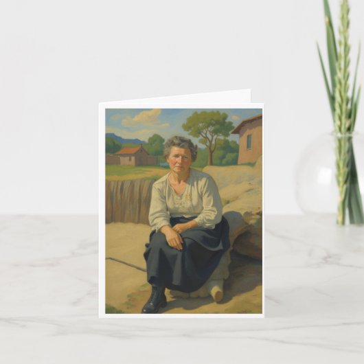  vrouw buiten bedankkaart (Voorkant)