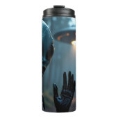 Vrouw buitenaardse wezens en UFO’s Thermosbeker (Voorkant)