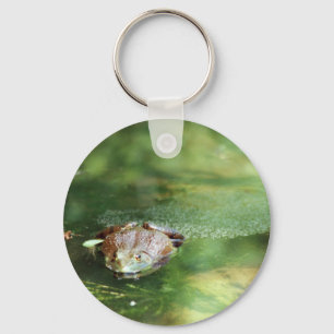 Vrouw Bullfrog Laying Eggs Sleutelhanger