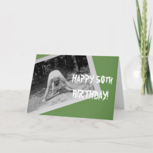 VROUW Butt HAPPY 50 VERJAARDAG KAART GRAPPIG