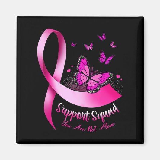 Vrouw Butterfly Support Squad Breast Cancer Warrio Magneet (Voorkant)