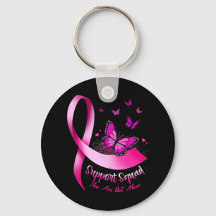 Vrouw Butterfly Support Squad Breast Cancer Warrio Sleutelhanger
