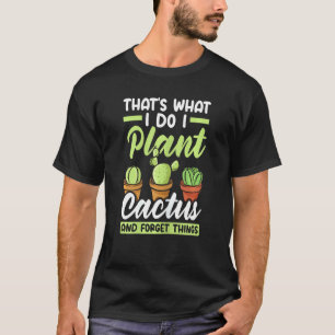 Vrouw Cactus Plant Vetplantentuinier T-shirt