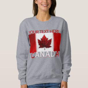 Vrouw Canada Sweatshirt Personaliseer Canada Shirt