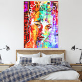 Vrouw Canvas Print (Insitu (Slaapkamer))