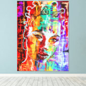 Vrouw Canvas Print (Insitu (Houten vloer))