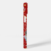 VROUW, CENTAUR BLOEMROOD Wit Klimt Patroon Case-Mate iPhone Case (Achterkant / Rechts)