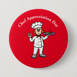 Vrouw Chef Appreciation Day Button