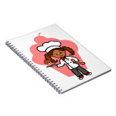 Vrouw Chef Illustratie Notitieboek (Rechterzijde)