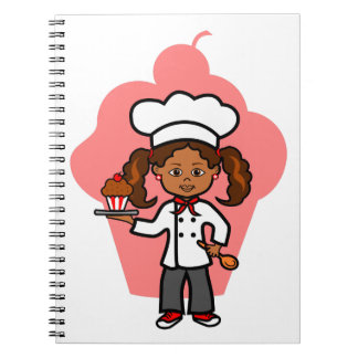 Vrouw Chef Illustratie Notitieboek