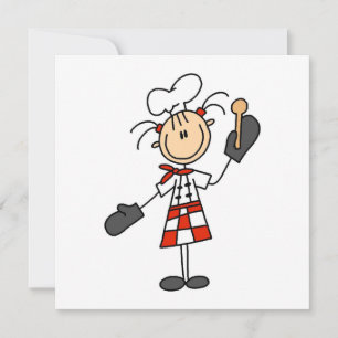 Vrouw Chef met Mitts en Wooden Spoon