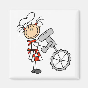 Vrouw Chef met Mixer Tshirts en Gifts Magneet