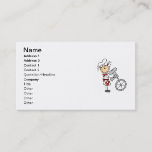 Vrouw Chef met Mixer Visitekaartje