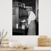 Vrouw Chemist, jaren 1910 Poster (Keuken)