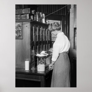 Vrouw Chemist, jaren 1910 Poster