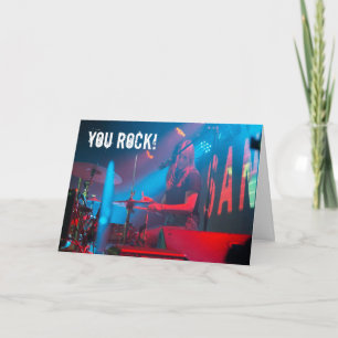 Vrouw Chick Drumsticks Drummer Verjaardag Kaart