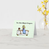 Vrouw Chiropractor Massage Wenskaart Kaart (Gele Bloem)