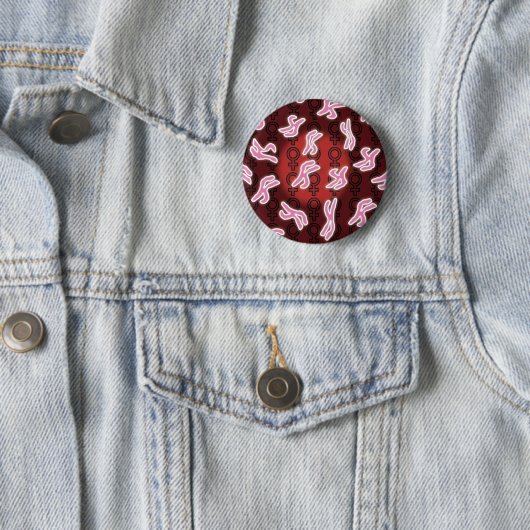 Vrouw chromosomenwetenschap ronde button 5,7 cm (In situ)